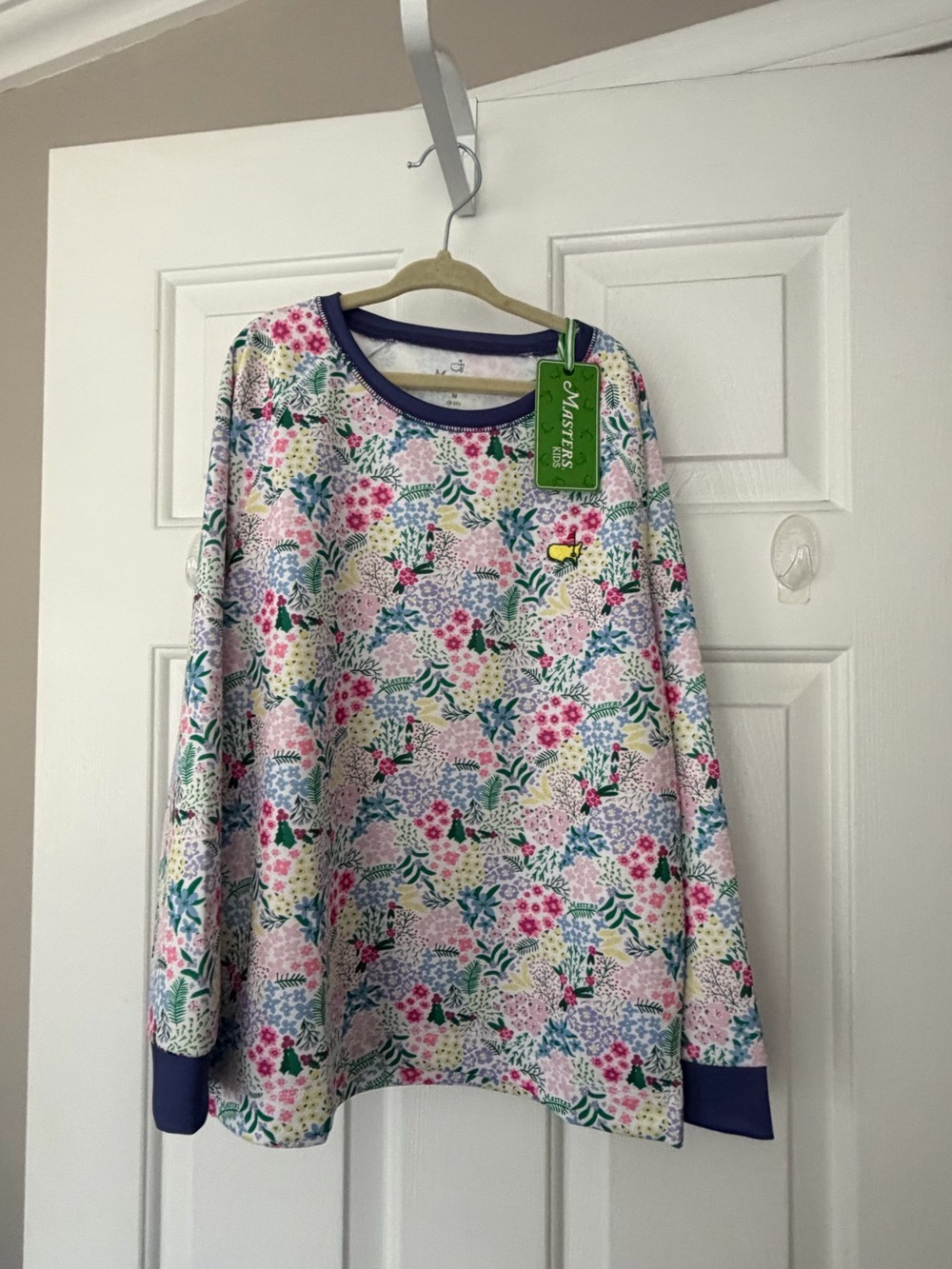 Masters Floral Long-Sleeve Tee in Pink, Blue & Green